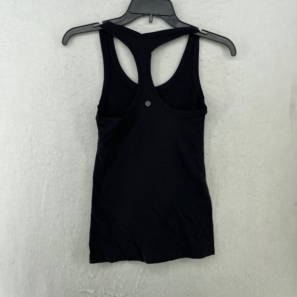 Lululemon Tank Top Womens 4 Black Scoop Neck Racerback Yoga Outdoor Gym Pullover - Picture 2 of 10